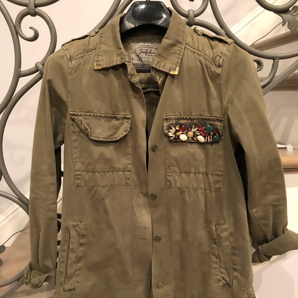 Zara jacket with rhinestone detail